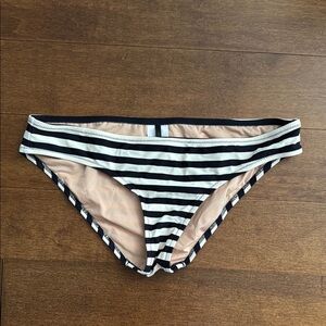 J.Crew Blue & White Stripe Bikini Brief Bottom Size S